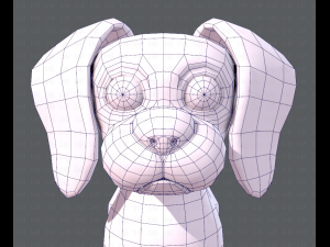 dog base cartoon 3D Modell