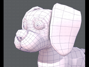 dog base cartoon 3D Modell
