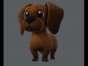 dog base cartoon 3D Modell