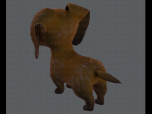 dog base cartoon 3D Modell