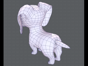 dog base cartoon 3D Modell