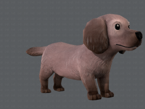 dog base cartoonv02 3D Модель