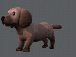 dog base cartoonv02 3D Модель