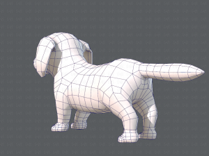 dog base cartoonv02 3D Модель