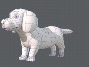dog base cartoonv02 3D Модель