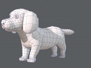 dog base cartoonv02 3D Model