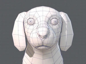 dog base cartoonv02 3D Model
