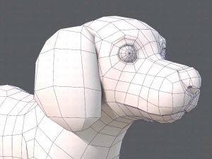 dog base cartoonv02 3D Model