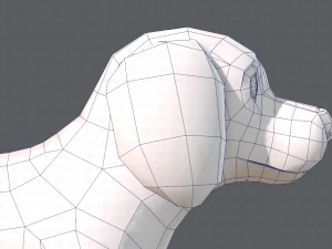 dog base cartoonv02 3D Model