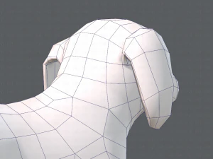 dog base cartoonv02 3D Model