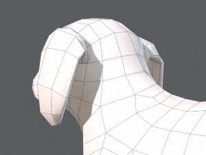 dog base cartoonv02 3D Model
