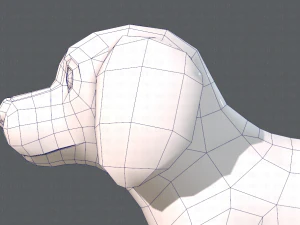 dog base cartoonv02 3D Model