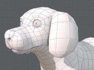 dog base cartoonv02 3D Model
