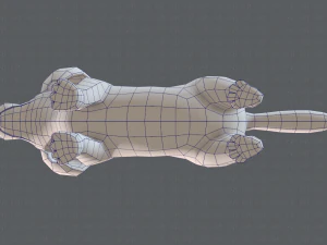 dog base cartoonv02 3D Model