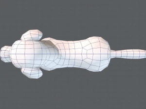 dog base cartoonv02 3D Model