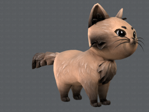 cat cartoon v02 3D Модель