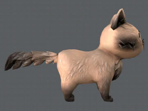 cat cartoon v02 3D Model