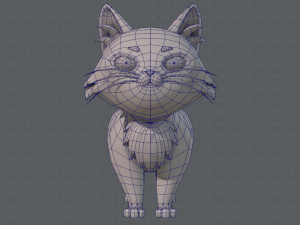 cat cartoon v02 3D Модель