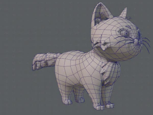 cat cartoon v02 3D Model