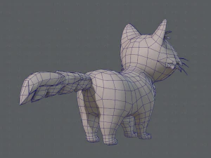 cat cartoon v02 3D Model