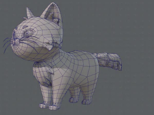 cat cartoon v02 3D Model