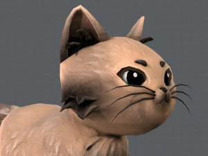 cat cartoon v02 3D Model