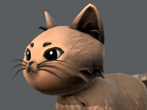cat cartoon v02 3D Model