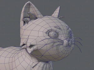 cat cartoon v02 3D Model