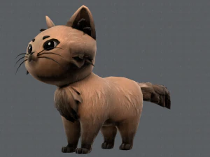 cat cartoon v02 3D Model