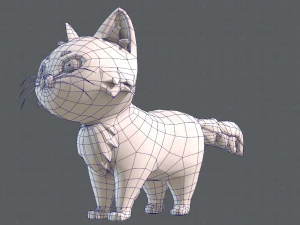 cat cartoon v02 3D Model