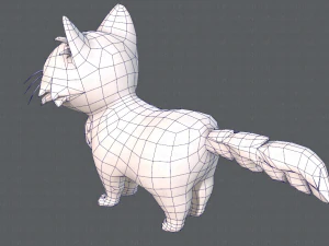 cat cartoon v02 3D Model