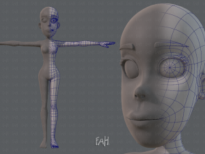 base mesh woman 04 3D मॉडल