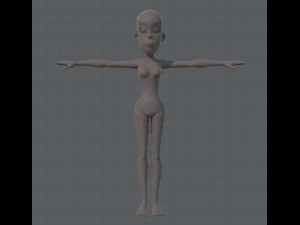 base mesh woman 04 3D Model