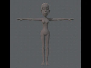 base mesh woman 04 3D Model