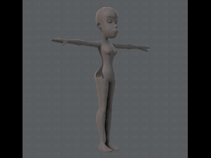 base mesh woman 04 3D Model