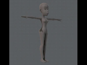 base mesh woman 04 3D Model