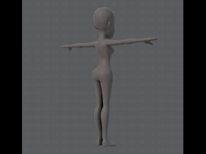 base mesh woman 04 3D Model