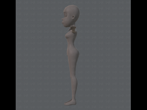 base mesh woman 04 3D Model