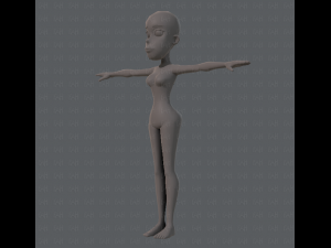 base mesh woman 04 3D Model