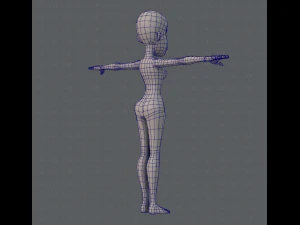 base mesh woman 04 3D Model