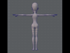 base mesh woman 04 3D Model