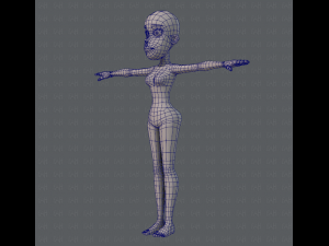 base mesh woman 04 3D Model