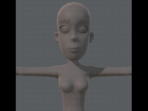 base mesh woman 04 3D Model