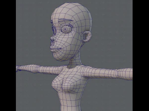 base mesh woman 04 3D Model
