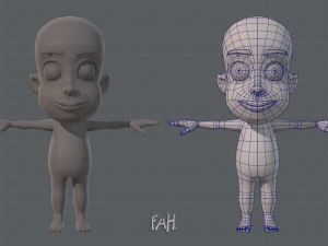 base mesh boy character v02 3D मॉडल
