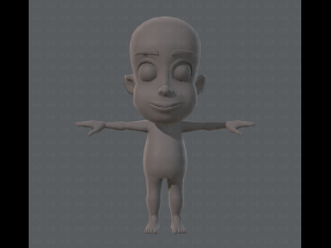base mesh boy character v02 3D Модель