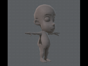 base mesh boy character v02 3D Модель