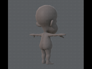 base mesh boy character v02 3D Модель