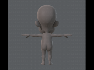 base mesh boy character v02 3D Модель