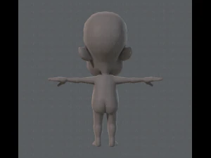 base mesh boy character v02 3D Model